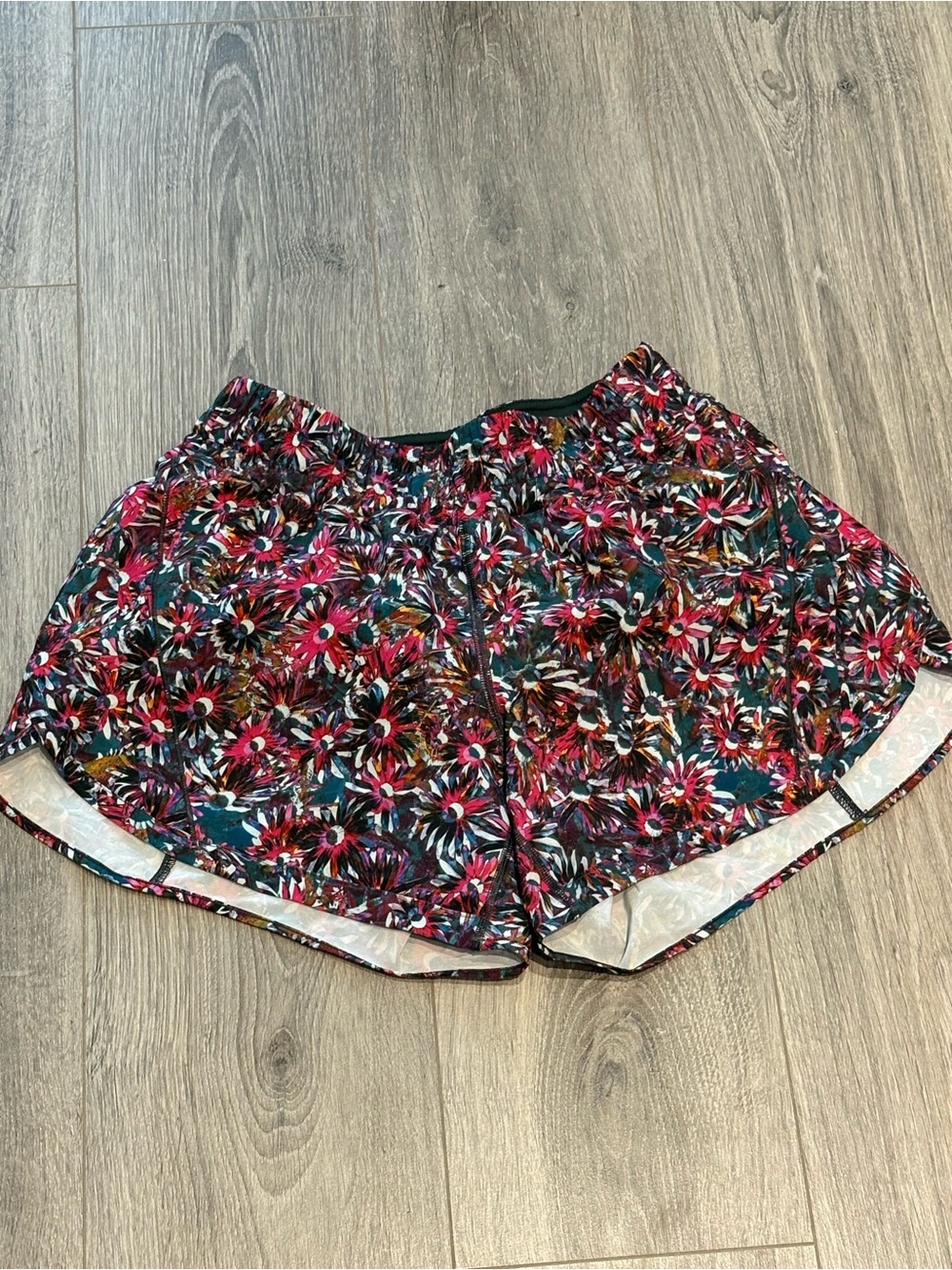 lululemon athletica Floral Athletic Shorts - Pink, Teal & Black